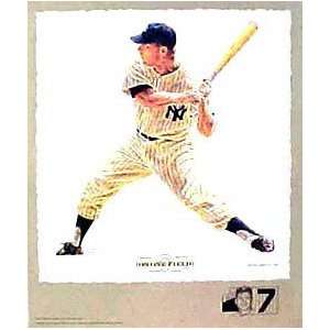  Mickey Mantle New York Yankees 20 X 24 Lithograph Sports 