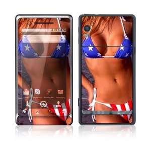   Motorola Droid 2 Skin Decal Sticker   US Flag Bikini 