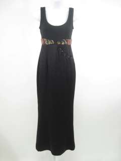   oriental style long dress size four this beautiful black dress has a