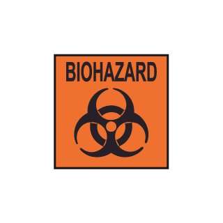  Biohazard 4 inch by 4 inch Magnetic Sign