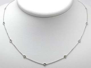29 CT DIAMOND BY the Yard NECKLACE in 14K White GOLD  