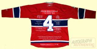 Autographed Jean Beliveau Career Jersey 5/299 LTD ED  