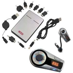 Port Silver External Battery 5000MAH (1A/1A) + Bluetooth Speakerphone 