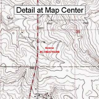  USGS Topographic Quadrangle Map   Keene, North Dakota 