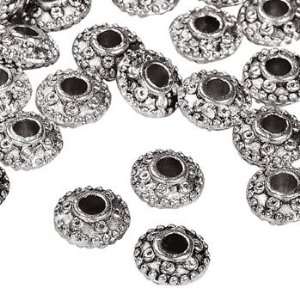 com Silvertone Metal Scrolled Spacer Beads   8mm   Beading & Spacers 