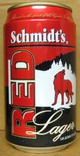 SCHMIDTS RED LAGER Beer Can w/ Wolf Heileman WISCONSIN  