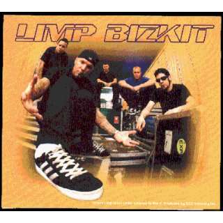  Limp Bizkit   Group Shot on Yellow with Sneaker In Front 
