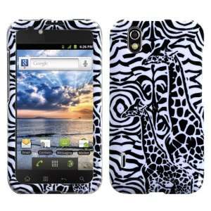 MYBAT Black Giraffe Pair Phone Protector Cover for LG LS855 (Marquee)