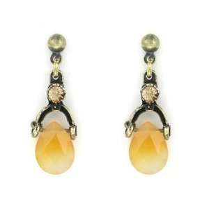  Ladies drop earring   yellow quartz Jewelry