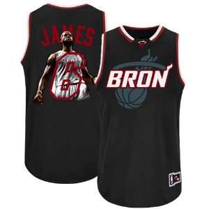   LeBron James Miami Heat Notorious Fashion Jersey   Black Sports