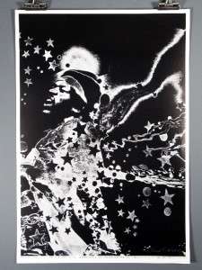 Jimi Hendrix Astro Man by Nona Hatay Rare Poster 1988