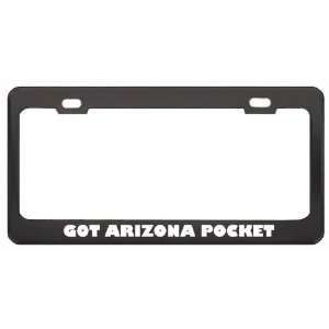 Got Arizona Pocket Mouse? Animals Pets Black Metal License Plate Frame 