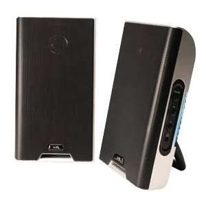  Cyber Acoustics USB Portable Speaker System Black Mute 