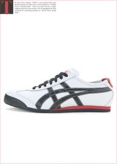 Asics Onitsuka Tiger Mexico 66 White / Black / Etched Red Shoes T54 