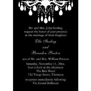 Grand Ballroom Wedding Invitation (black) (10 pack)