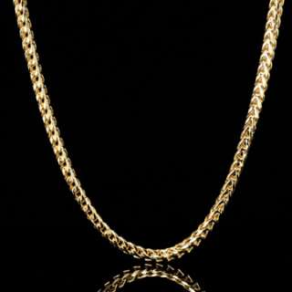38 Mens Yellow Gold Plated Hip Hop Franco Link Chain  