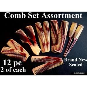  Set of 12pc Hair Comb Assortment Assorted Size Style Types 