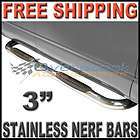   Chevy S10 or GMC Sonoma 4DR Crew Cab 3 Stainless Nerf Bars Side Step