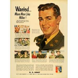  1950 Ad U. S. Army Soldier Air Force Uniform Sergeant 