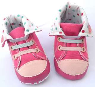 pink high top infant toddler baby girl shoes size 2 3 4  