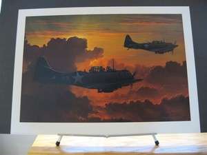   Against the Rising Sun William S. Phillips Signed Aviation Art SO