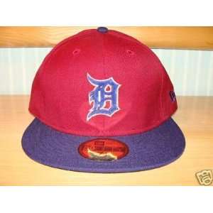 Detroit Tigers Custom New Era Hat Cap 7 3/8 MLB Red   Mens MLB Fitted 