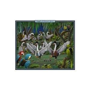  Gaggle of Klezmeer Geese 12x18 Giclee on canvas