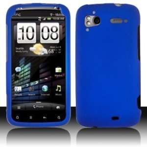  Blue Rubberized Hard Plastic Case for HTC Sensation 4G 