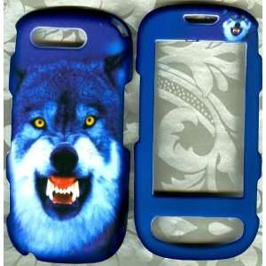Blue Wolf Samsung Highlight SGH T749 phone case hard cover