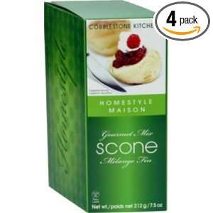 Cobblestone Kitchen Homestyle Scone Mix, 7.5 Ounce (Pack of 4)  