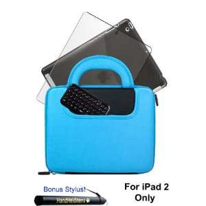  iPad 2 Combo Pack   Kroo DICE Carrying Case (Blue) + Mini Bluetooth 