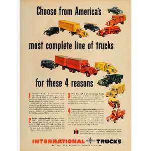 1949 Ad International Trucks Trailer Dump Panel Semi   Original Print 