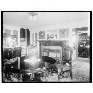 Calloway residence,interior,round table,Mamaroneck,N.Y.  