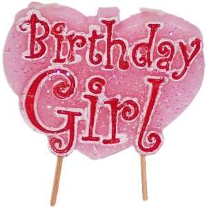    Party Girl   Glitter Pink Birthday Girl Candle