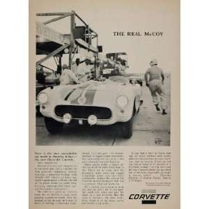   Corvette Sports Car Race Track   Original Print Ad