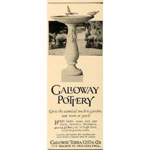   Bath Galloway Terra Cotta Pottery   Original Print Ad