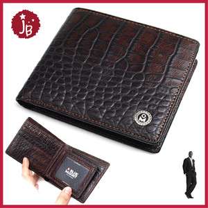 New Mens Dark Brown Bifold Leather Wallet purse Stylish  