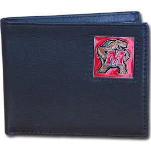 com Maryland Terrapins Leather Bifold Wallet   NCAA College Athletics 