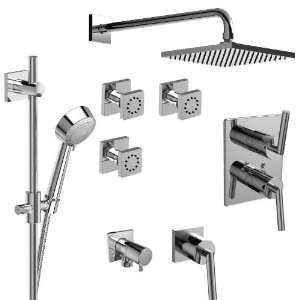Thermostatic/Pressure Balance System with Hand Shower Rail, 3 Body 