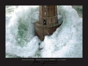 Phares dans la Tempete Jean Guichard Lighthouse Man in Waves Print 47 