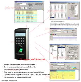 Fingerprint Access Control Door Lock Staff Time Clock  
