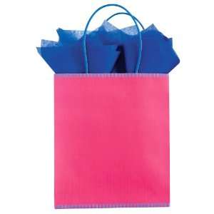 The Gift Wrap Company Berrylicious Two Tone Kraft Gift Bag, 8.5 Inches 