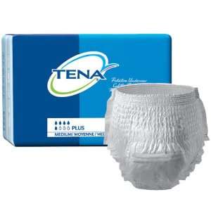  Tena Plus Adult Disposable Underwear, Size Medium, Full 