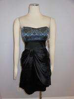 NWT TEEZE ME $69  Ruched Embossed Brocade Strapless Dress 9 Sexy 