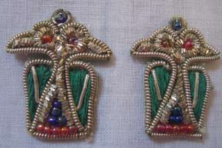 Vintage Hand Made Applique Appliques Beads Zari 10  