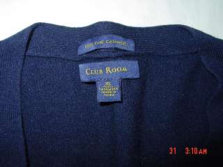 CLUB ROOM Button front cashmere vest Nice cond MXL  