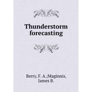    Thunderstorm forecasting F. A.;Maginnis, James B. Berry Books