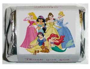 60 DISNEY PRINCESS BIRTHDAY PARTY FAVORS CANDY WRAPPERS  