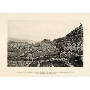 1897 Photogravure Mycenae Ancient Greece Archaeology Royal Cemetery 