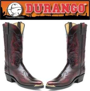 NEW Durango Mens Black Cherry 11 Leather Western Boots  